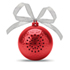 Draadloze speaker kerstbal - rood