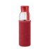 Gerecyclede glazen fles 500 ml - rood