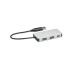 Aluminium USB hub 3 poorten - zilver