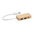 Bamboe USB hub 3 poorten - hout