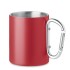 Metalen mok dubbelwandig 300ml - rood