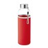 Glazen drinkfles 500ml - rood