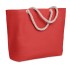 Strandtas met touw handvatten - rood