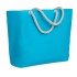 Strandtas met touw handvatten - turquoise